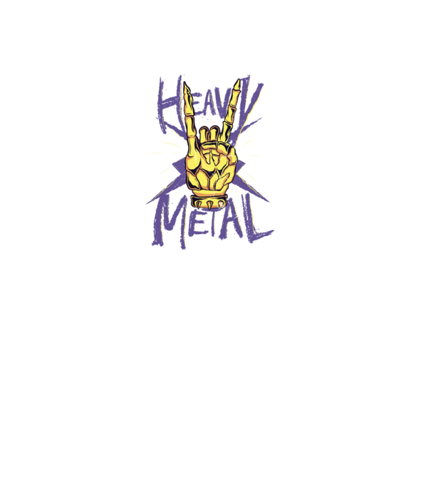 Heavy Metal model negru pe tricou