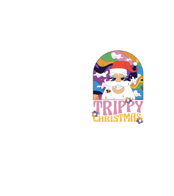 Trippy Christmas model galben neon pe tricou