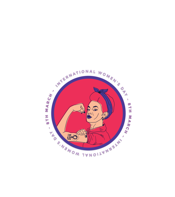 Ziua Internațională a Femeii 8 martie model negru pe tricou