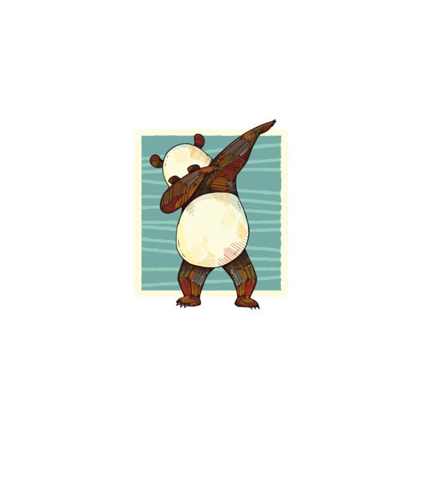Panda DAB dans model verde pe tricou
