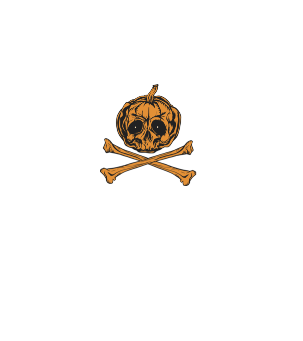 Dovleac craniu Halloween model negru pe tricou