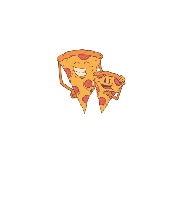 Familie Pizza model albastru regal pe tricou