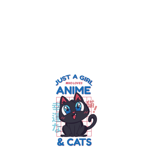Doar o fată căreia îi place Anime și Pisicile model alb pe tricou