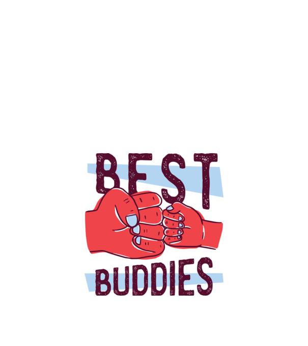 Best Buddies - Cei mai buni prieteni model alb pe tricou