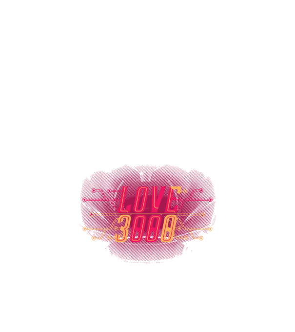 Love 3000 model negru pe tricou