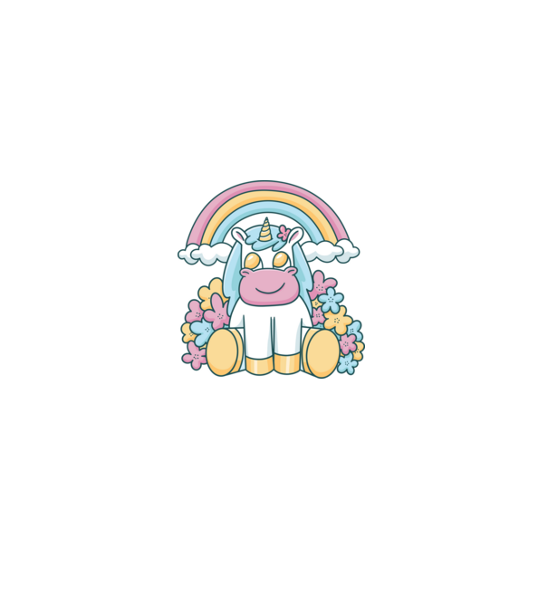 Unicorn drăguț model alb pe tricou