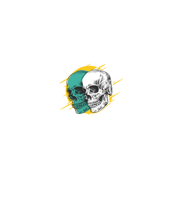 Cranii model negru pe tricou