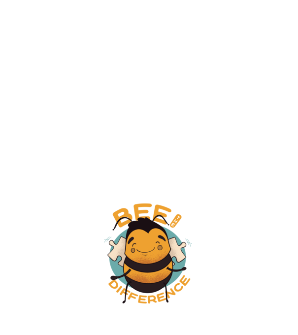 Bee the Difference - Fii tu însuți diferența model negru pe tricou