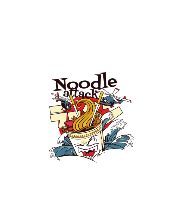 Noodle Attack model turcoaz pe tricou