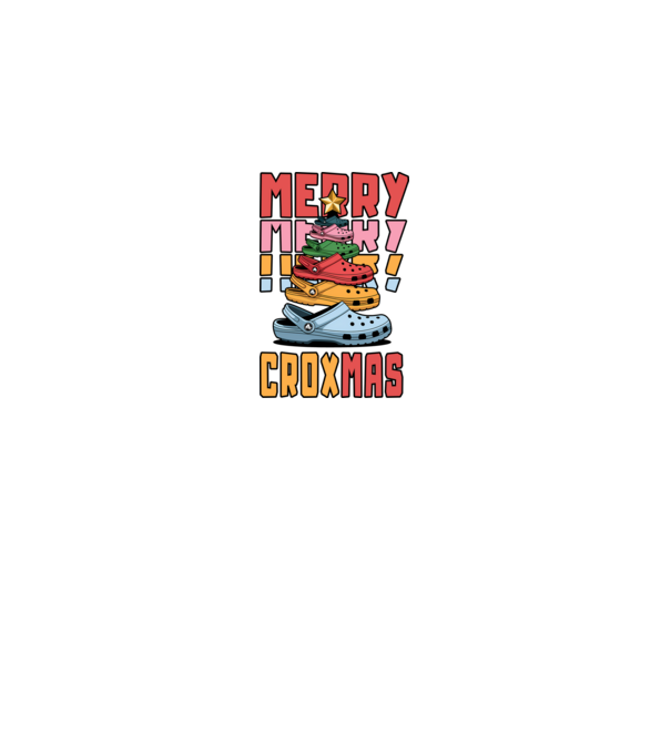 Merry Croxmas model negru pe tricou