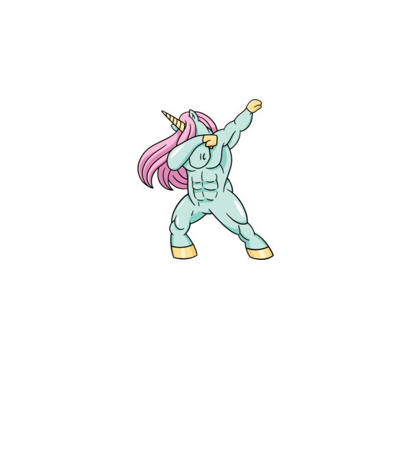 Unicorn Body Building DAB model albastru regal pe tricou