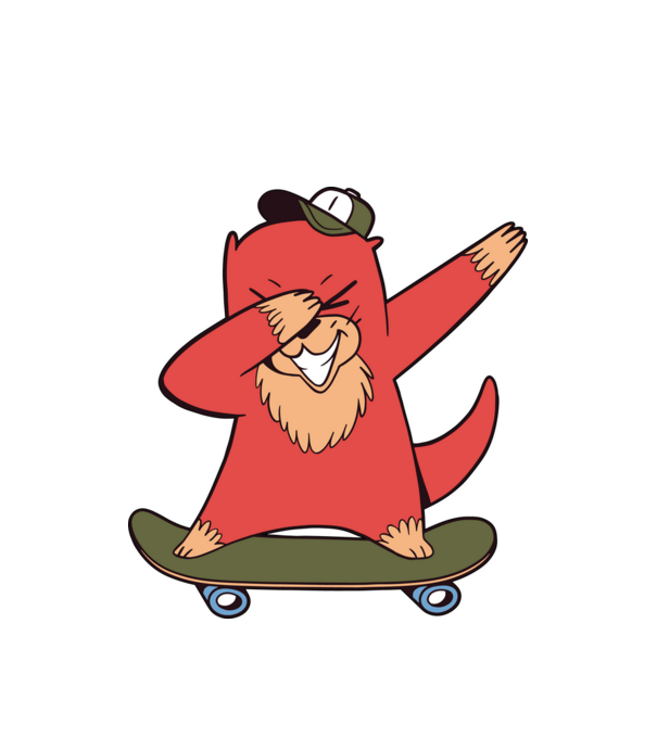 Vidră DAB model alb pe tricou