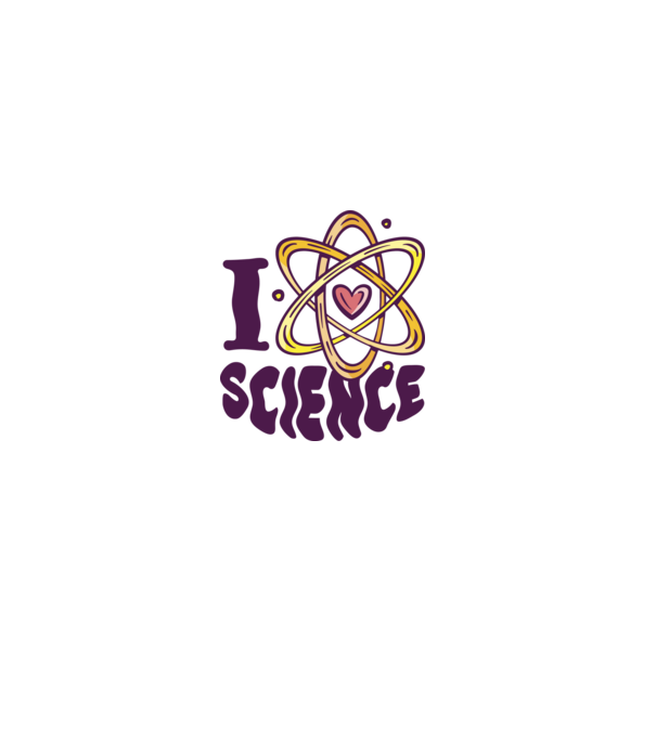 I Love Science știință model alb pe tricou