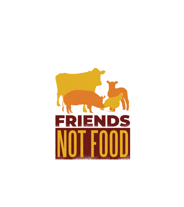 Friends not Food Vegán model verde de măr pe tricou