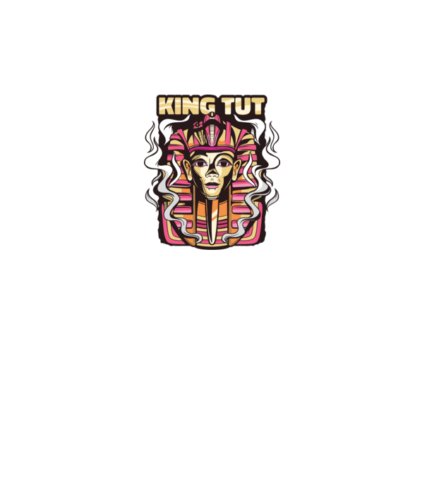 King Tut - Faraonul Tutankhamon model gri pe tricou