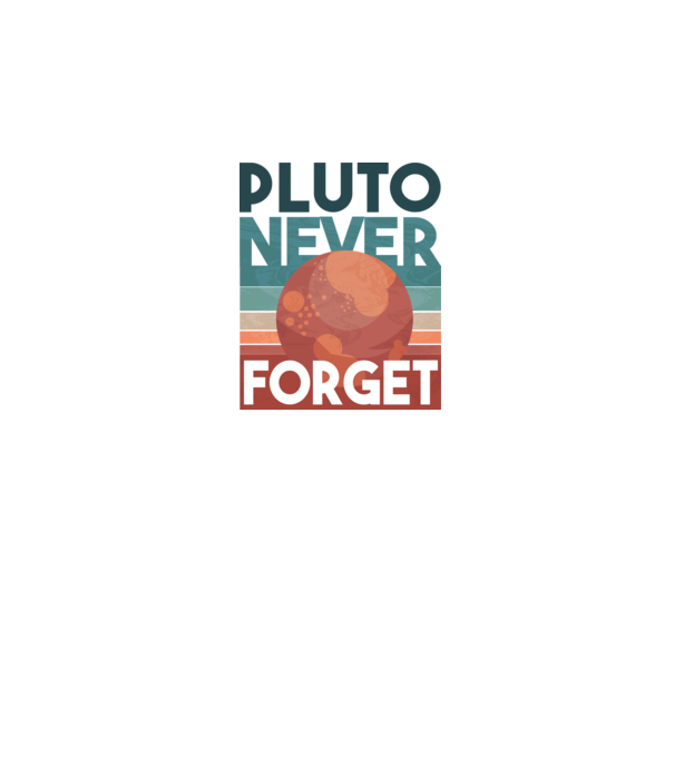 Pluto never forget model negru pe tricou