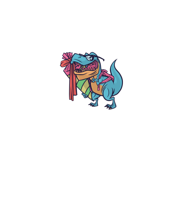 Elev T-rex model gri pe tricou
