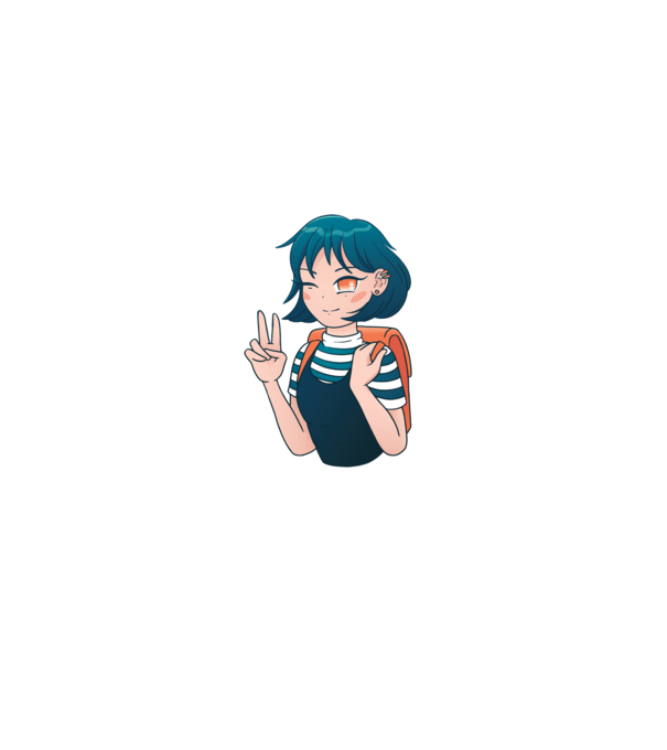 Anime fată model alb pe tricou