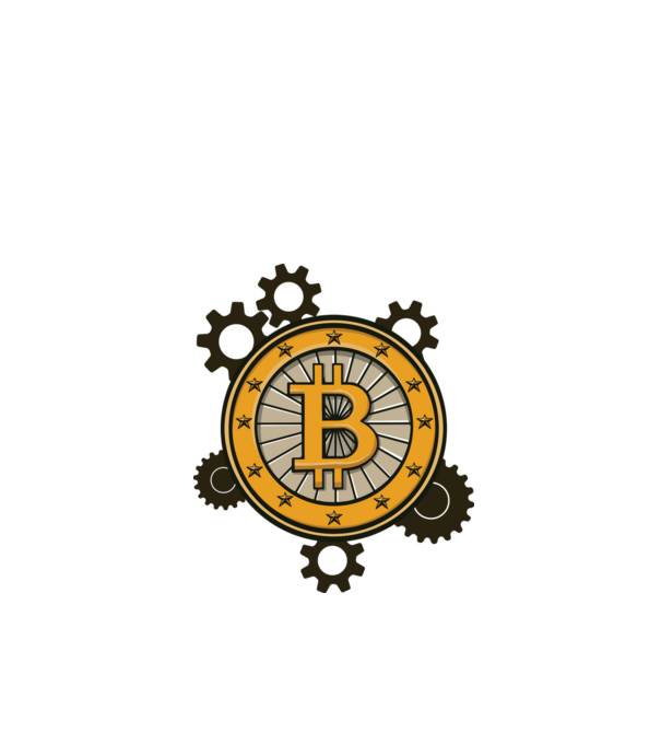 Mecanică Bitcoin model alb pe tricou