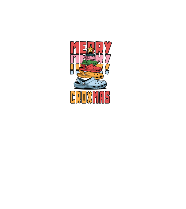 Merry Croxmas model negru pe tricou