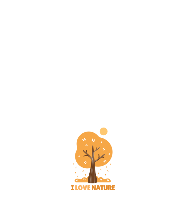 I Love Nature model negru pe tricou