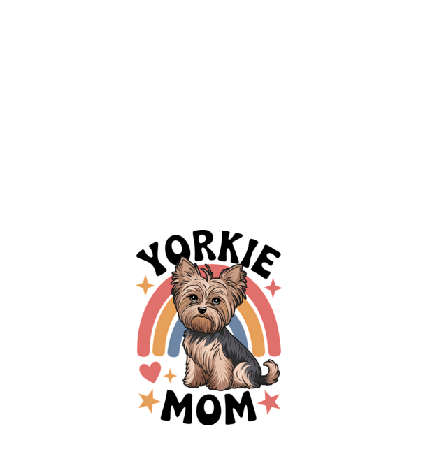 Yorkie Mom Alb model alb pe tricou