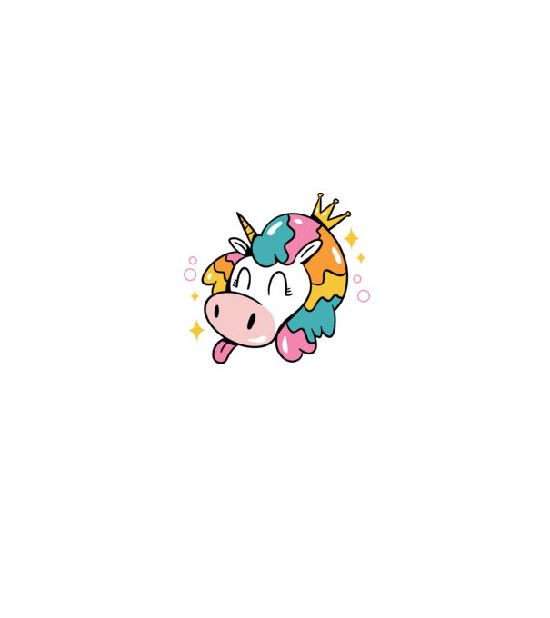 Birthday Princess Unicorn model negru pe tricou