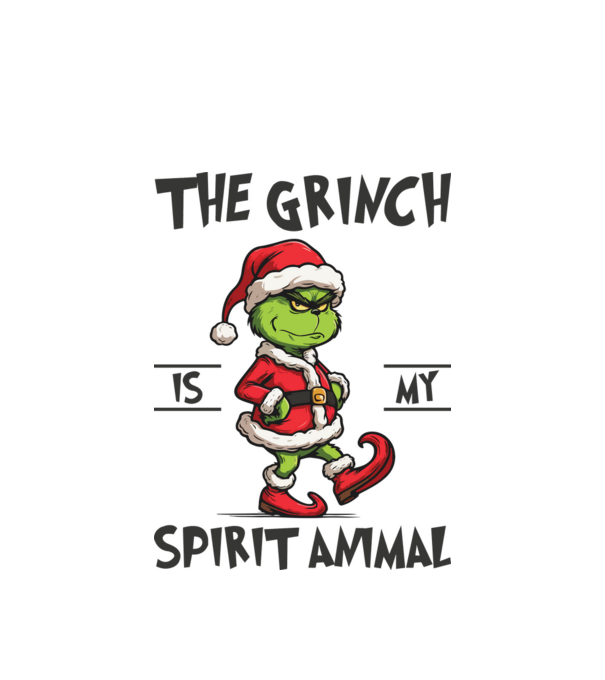 Grinch is my spirit animal model alb pe tricou