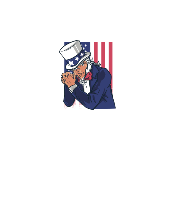 Uncle Sam se roagă model gri pe tricou