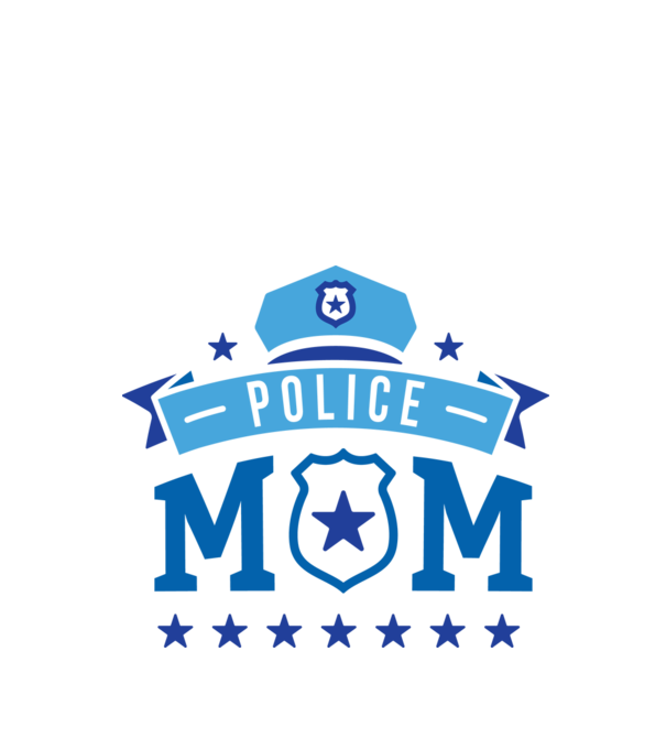 Mamă Polițist model alb pe tricou