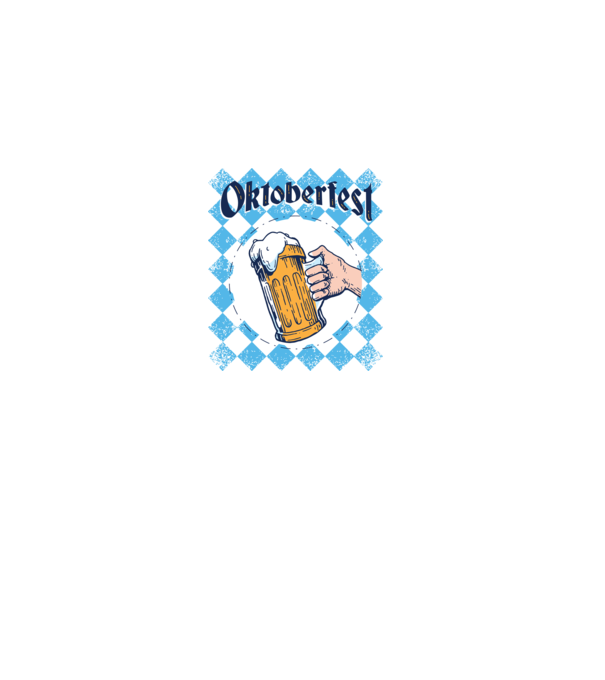 Tricou cu bere Oktoberfest model albastru închis pe tricou