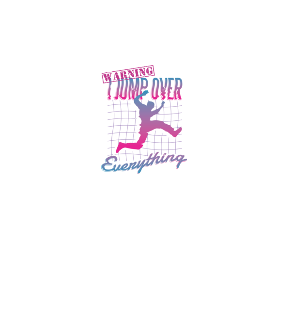 Warning I Jump over everything Parkour model turcoaz pe tricou