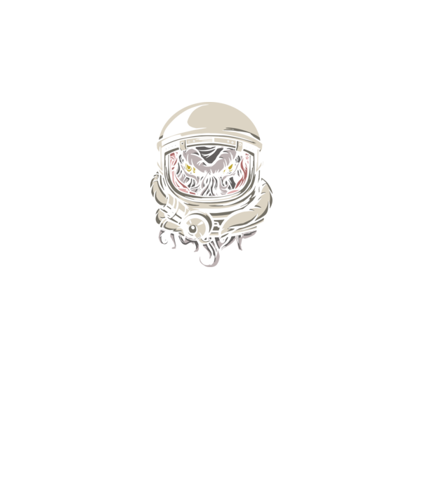 Cthulhu Astronaut model negru pe tricou