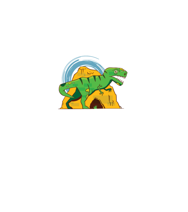Dinozaur T-rex model negru pe tricou