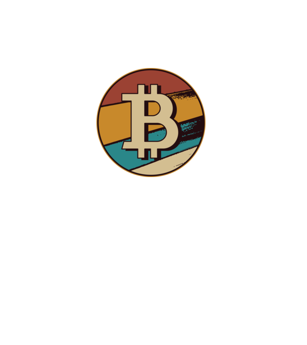 Bitcoin retro model turcoaz pe tricou