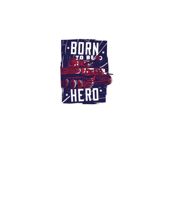 Born To be A Hero cu tanc model roz pe tricou