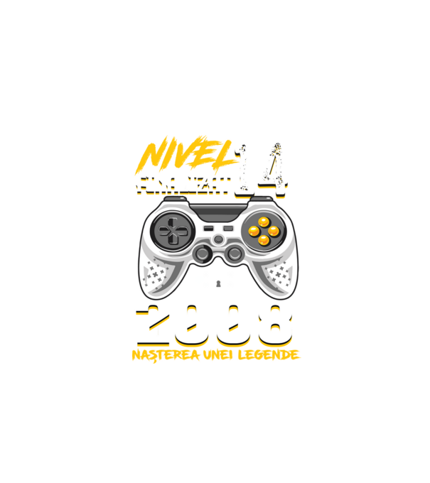 Nivel 14 finalizat. 2008 nașterea unei legende model negru pe tricou