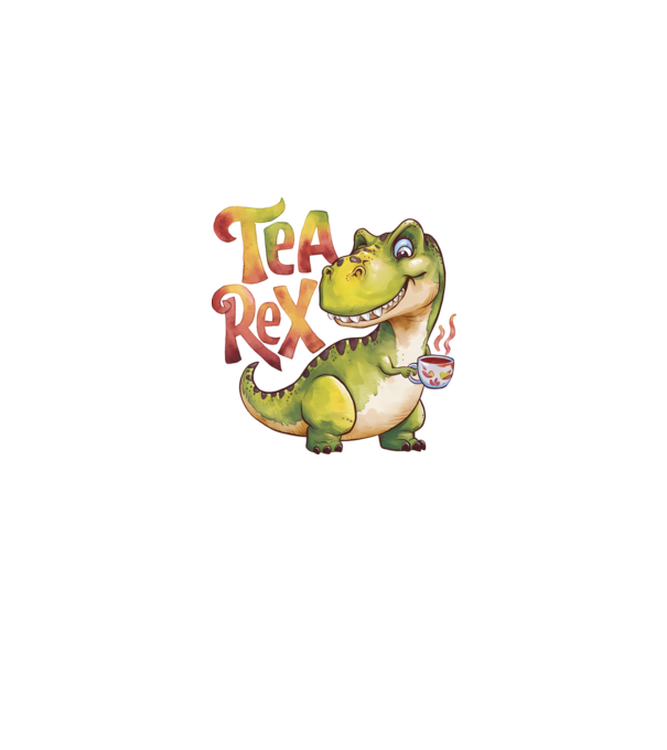 Tea Rex model alb/roșu pe tricou