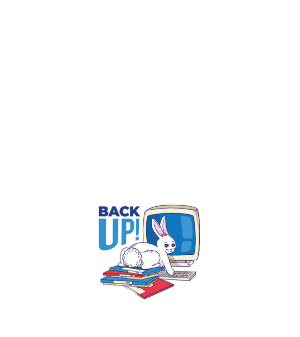 Back up bunny model roz deschis pe tricou