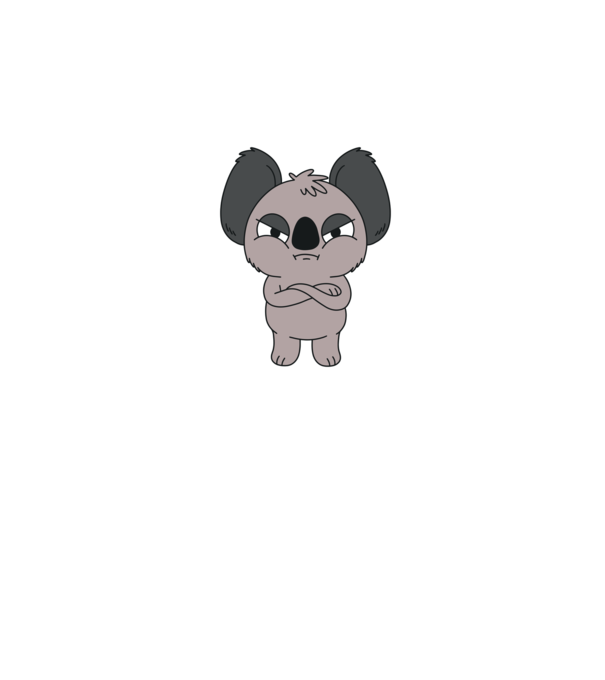 Koala Supărat model roz pe tricou