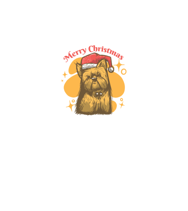 Crăciun Yorkie model negru pe tricou