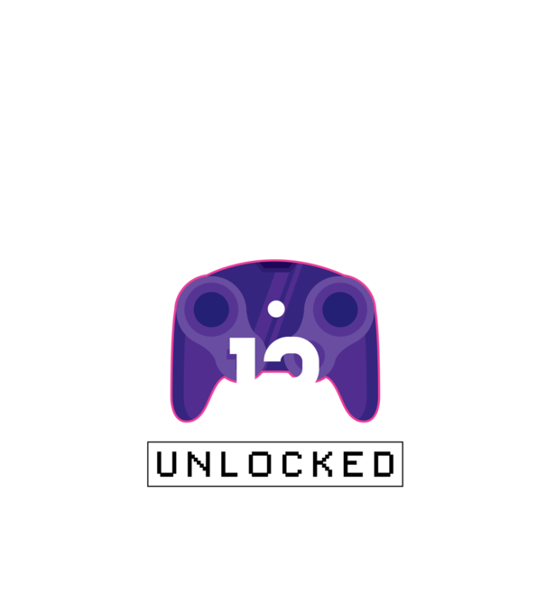 Level 12 Unlocked Gamer Birthday model negru pe tricou