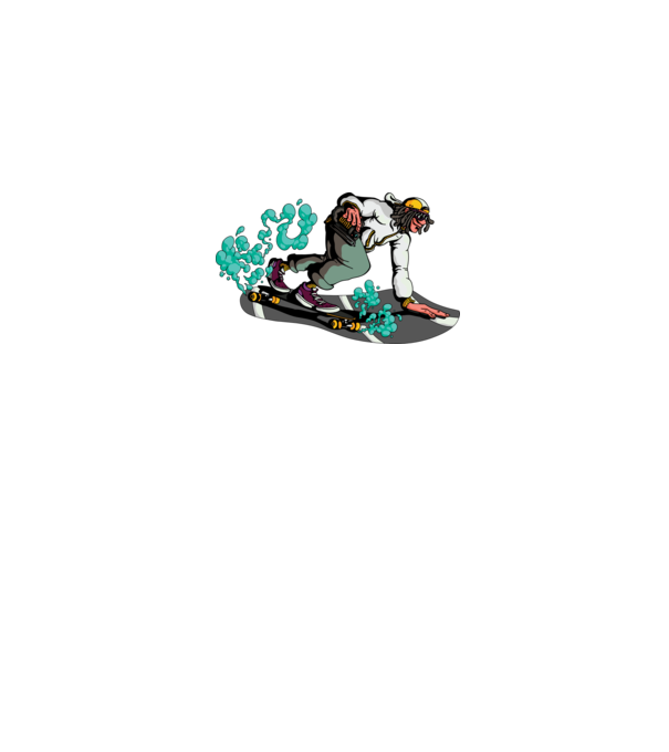 Longboard model gri pe tricou