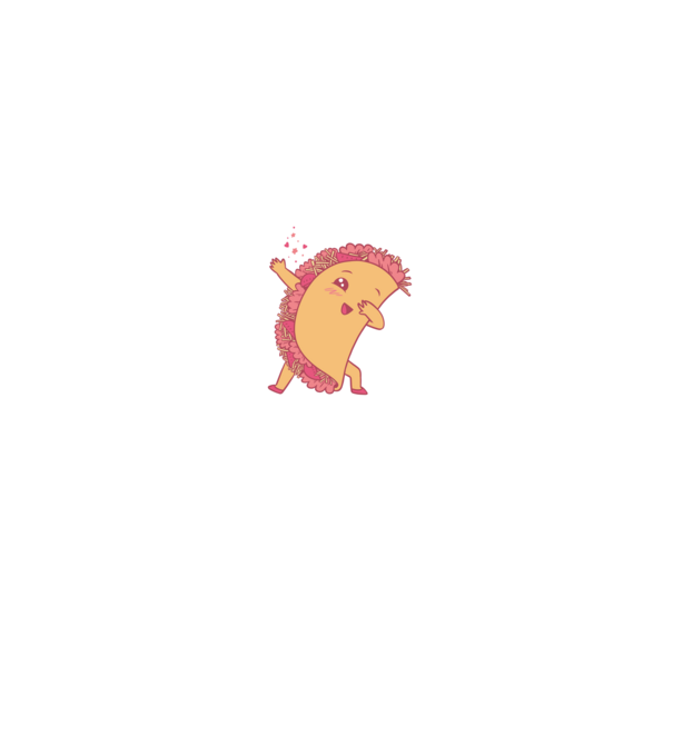 Kawaii Taco DAB model negru pe tricou