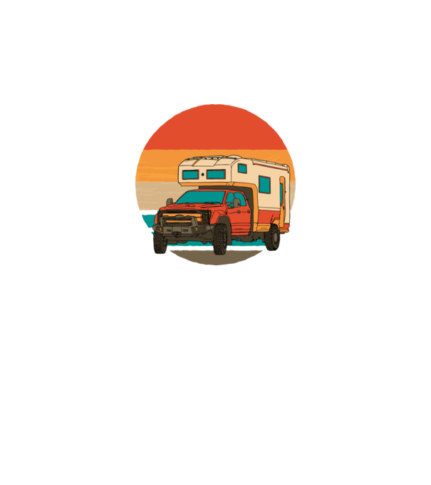 Campervan Retro model negru pe tricou
