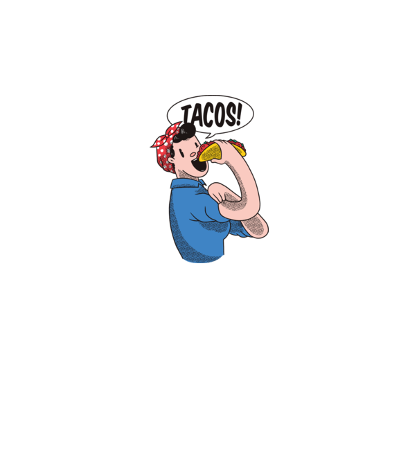 Tacos feminism model bordo pe tricou
