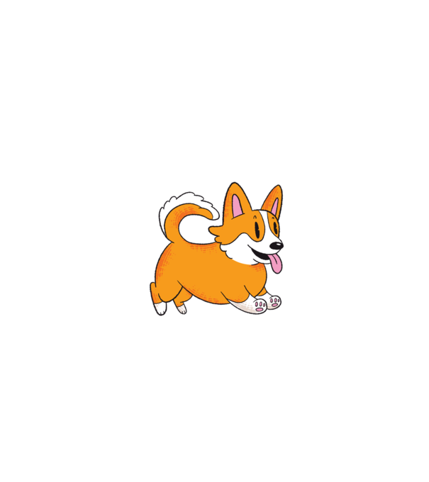 Tată de Corgi model negru pe tricou