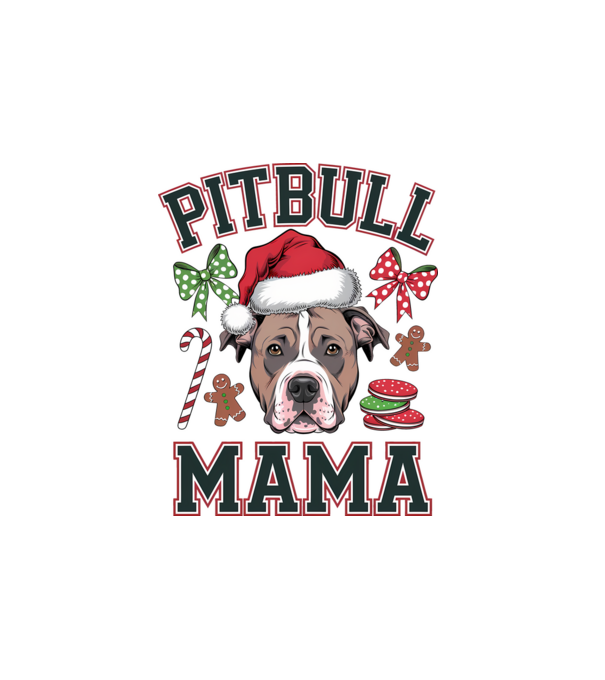 Pitbull Mama model alb pe tricou