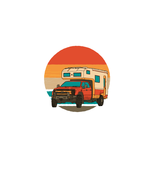 Campervan Retro model negru pe tricou