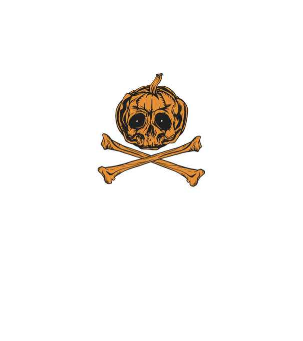 Dovleac craniu Halloween model negru pe tricou
